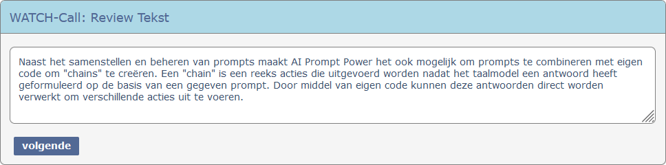 WATCH Call text review